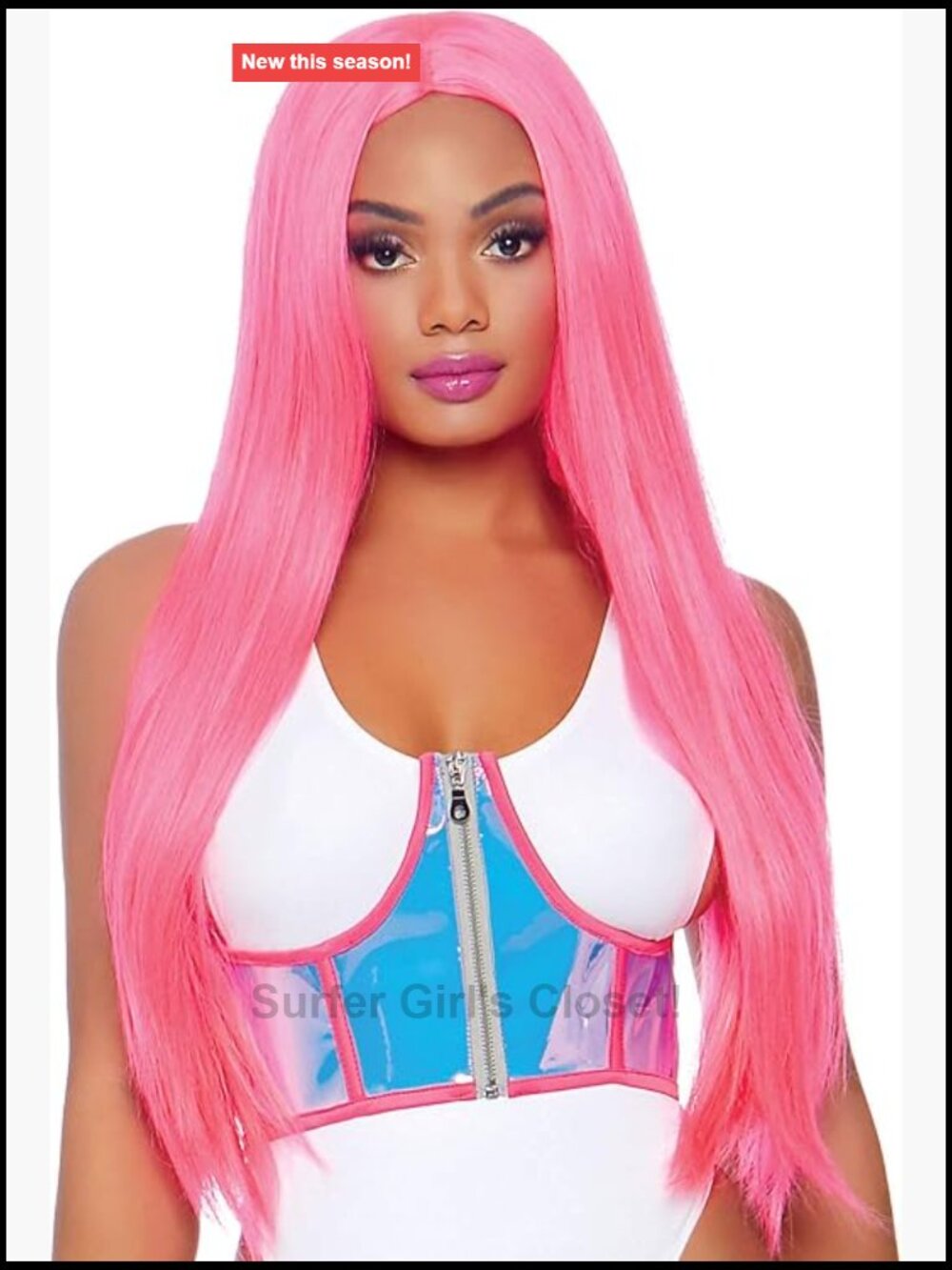 High Neck Mesh Crop Top with Zipper Sleeveless Costume
